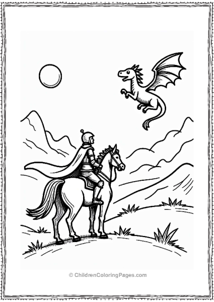 Knight On A Quest With A Dragon Free PDF Printable