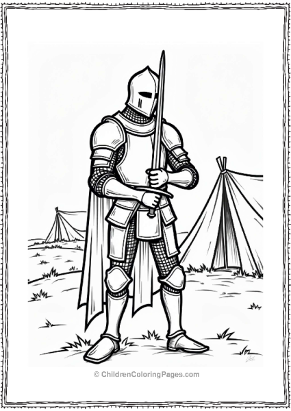 Knight Preparing For Battle Free PDF Printable