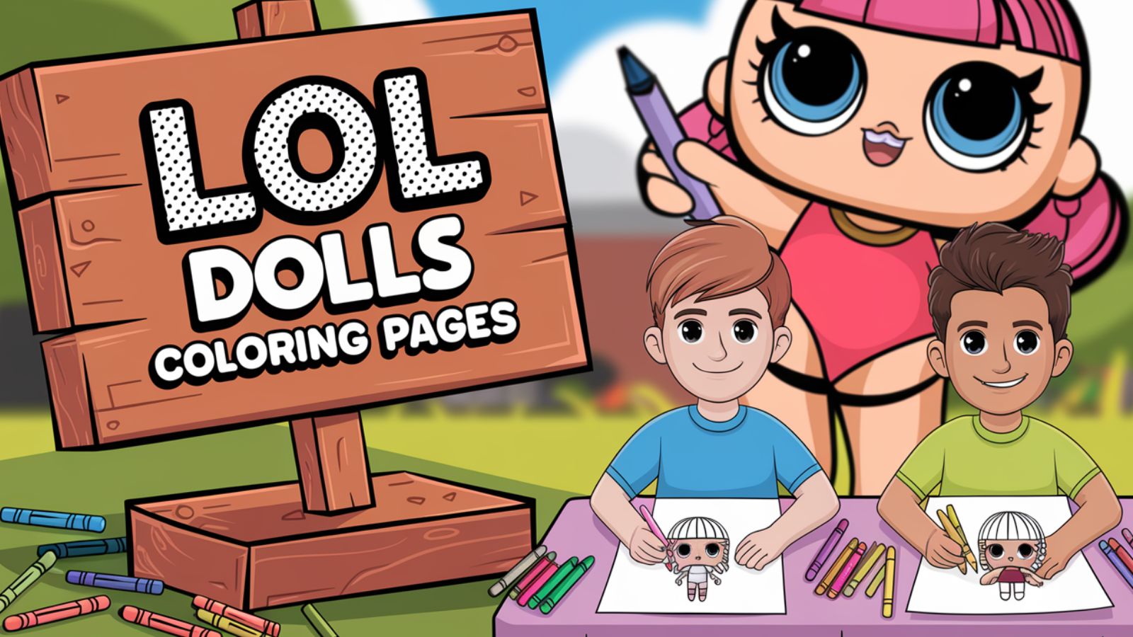 LOL Dolls Coloring Pages – Free PDF Printables For Kids 🎎💵🙅‍♀️