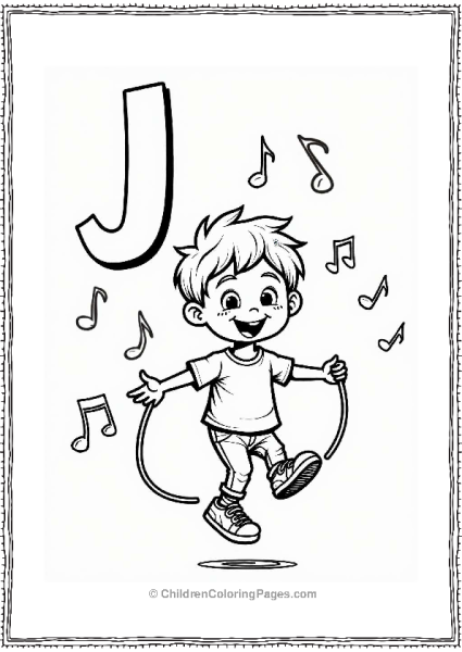 Letter J Jazzy Jump Rope Fun Free PDF Printable