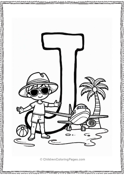Letter J Jetting Off To The Beach Free PDF Printable