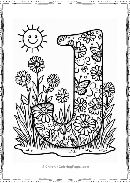 Letter J Jigsaw Joyful Garden Scene Free PDF Printable