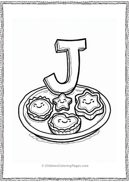 Letter J Jolly Jam Tarts In Fun Shapes Free PDF Printable
