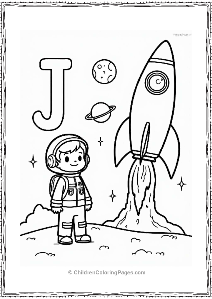 Letter J Journey To The Moon Free PDF Printable