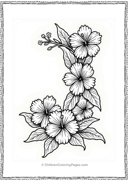 Letter J Jungle Flowers Collection Free PDF Printable