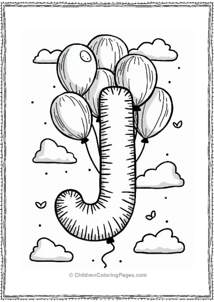 Letter J Jungle Letter J Balloon Illustration Free PDF Printable