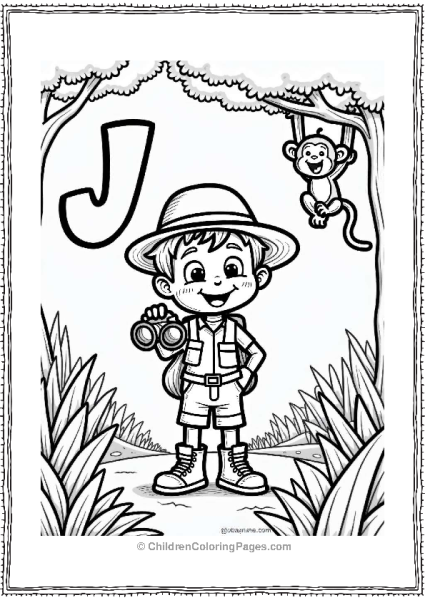 Letter J Jungle Safari Adventure Free PDF Printable