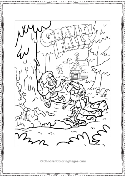 Mabel Pines And Dipper Pines Gravity Falls Scaled Free PDF Printable