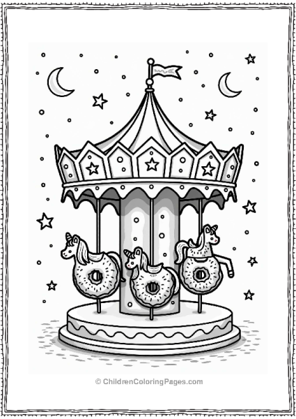 Magical Donut Carousel Under The Stars Free PDF Printable