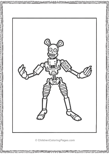 Mangle Five Nights At Freddy’s Coloring Page Free PDF Printable