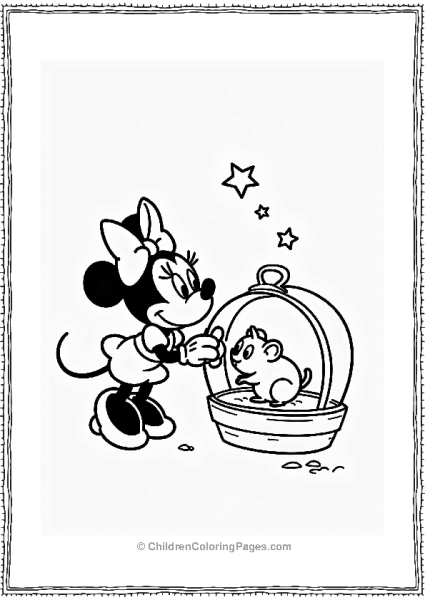 Minnie Mouse And The Curious Hamster Free PDF Printable