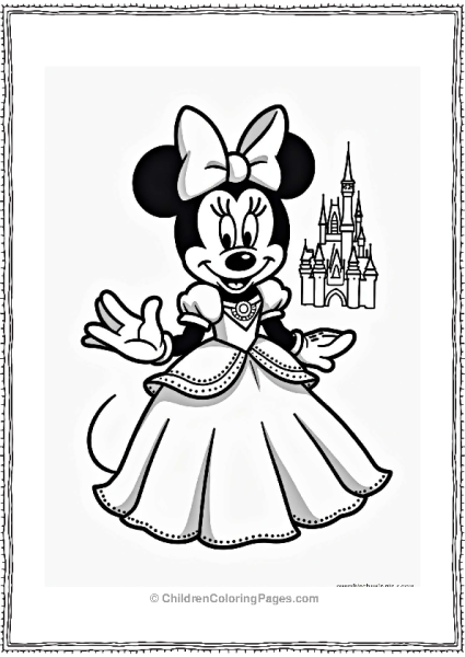 Minnie Mouse As A Princess Free PDF Printable