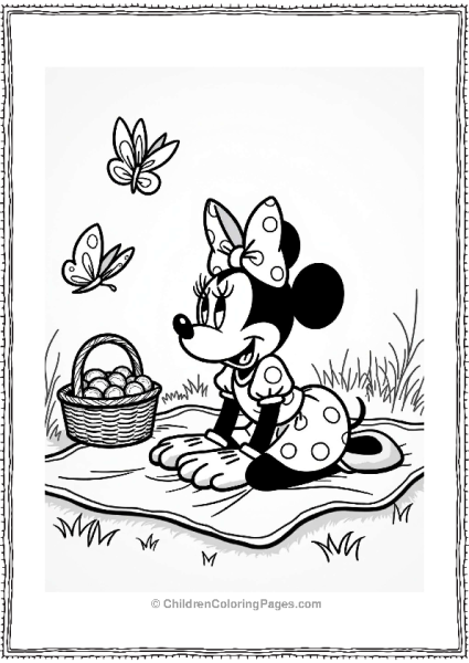 Minnie Mouse At A 1940s Picnic Free PDF Printable