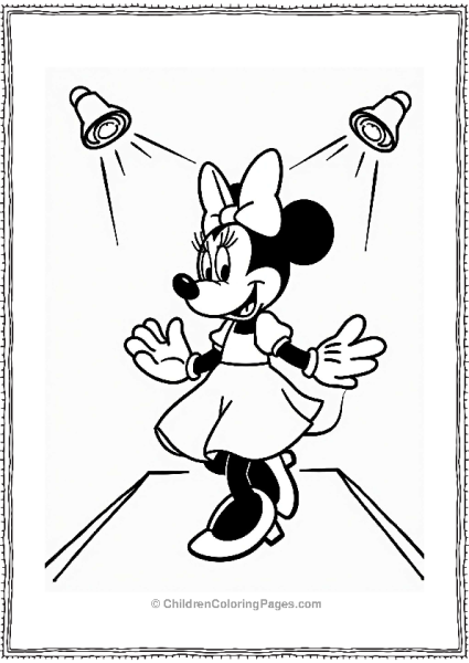 Minnie Mouse At A Fashion Show Free PDF Printable