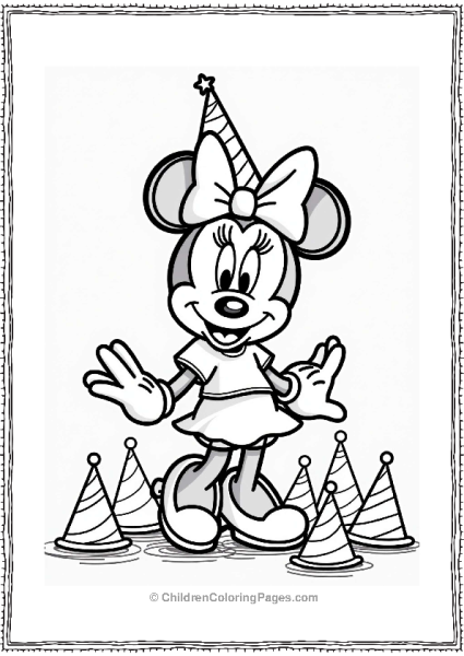 Minnie Mouse At A Party Celebration Free PDF Printable