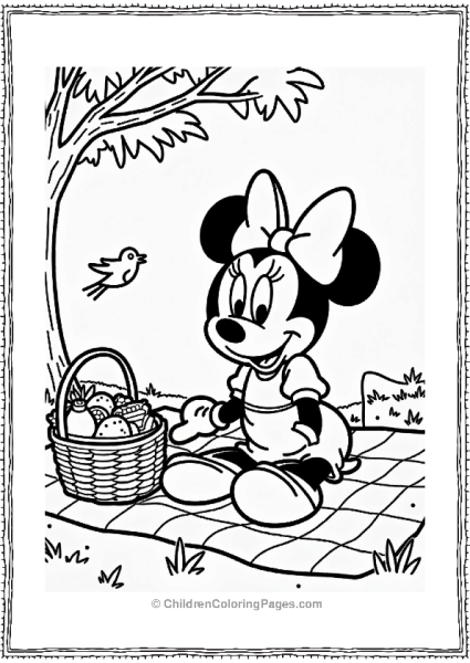 Minnie Mouse At A Picnic Free PDF Printable