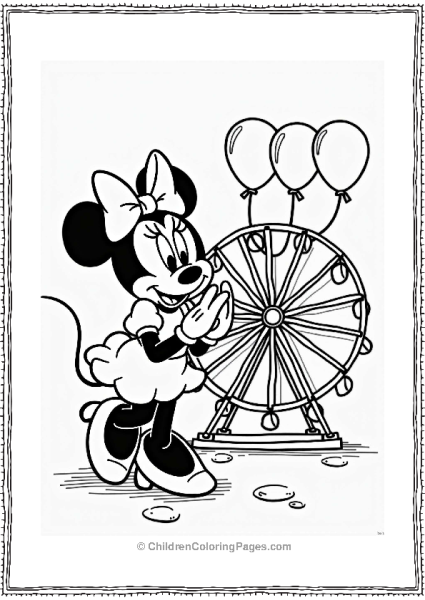 Minnie Mouse At A Vintage Carnival Free PDF Printable