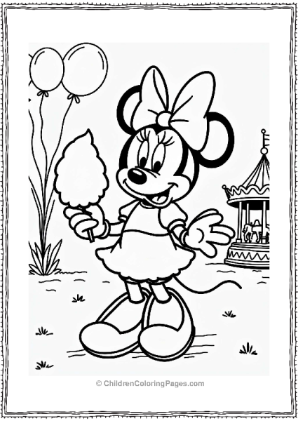 Minnie Mouse At The Festival Free PDF Printable