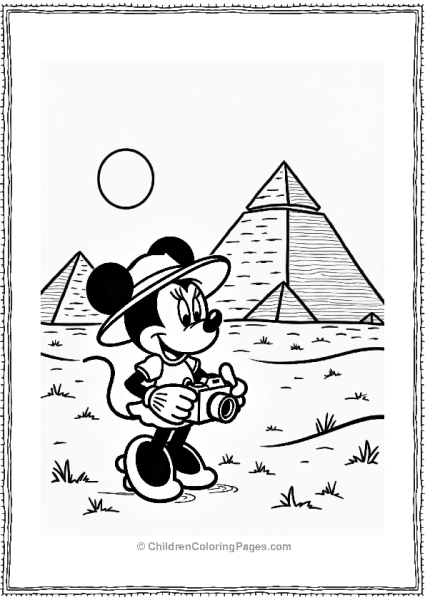 Minnie Mouse At The Pyramids Free PDF Printable