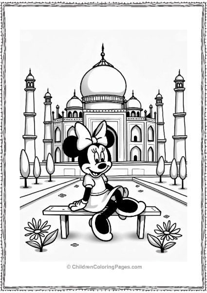 Minnie Mouse At The Taj Mahal Free PDF Printable