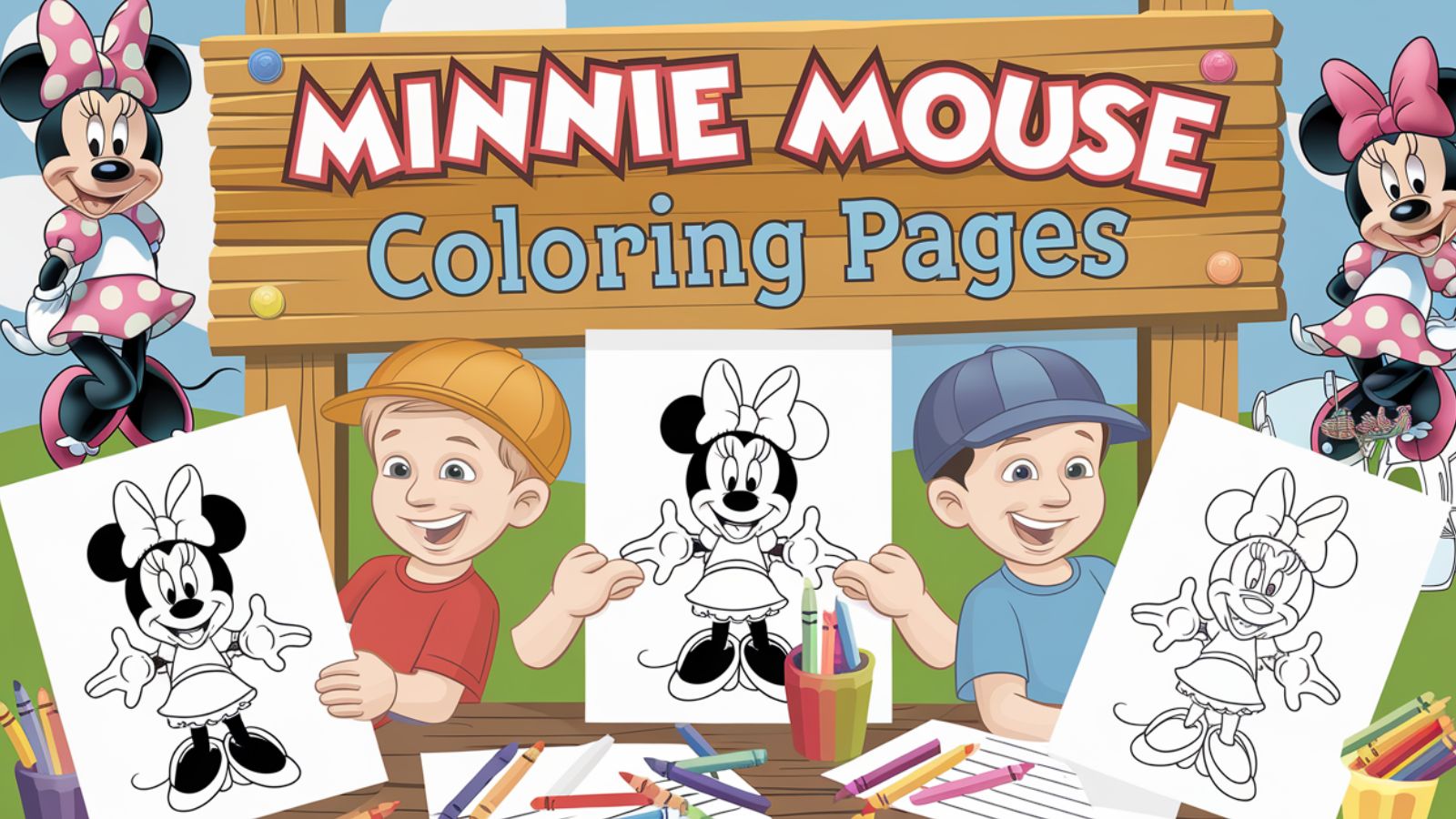 Minnie Mouse Coloring Pages – Download Free PDF Printables For Kids 🎀🐁🐭