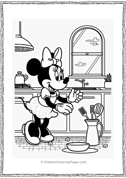 Minnie Mouse Decorating Her Kitchen Free PDF Printable