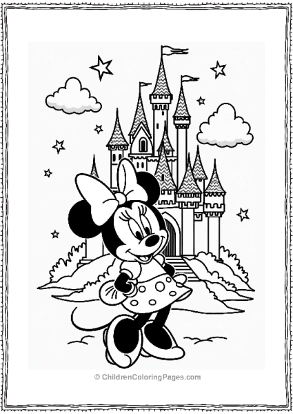 Minnie Mouse In A Dreamy Castle Free PDF Printable