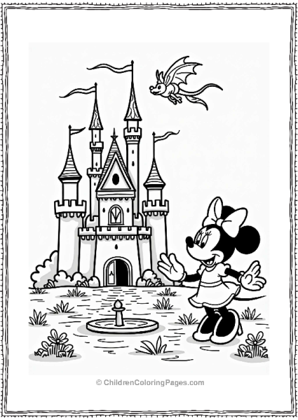 Minnie Mouse In A Fairy Tale Castle Free PDF Printable