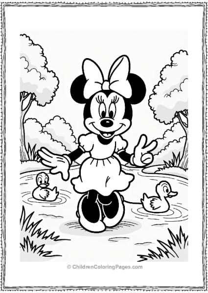 Minnie Mouse In The 1930s Park Free PDF Printable