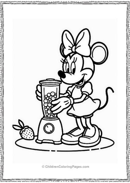 Minnie Mouse Making Smoothies Free PDF Printable