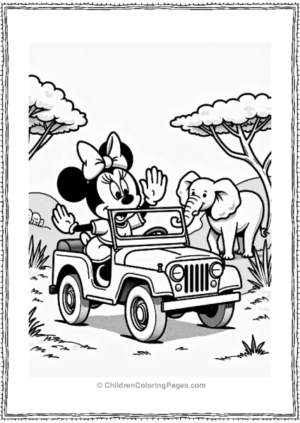 Minnie Mouse On Safari Adventure Free PDF Printable