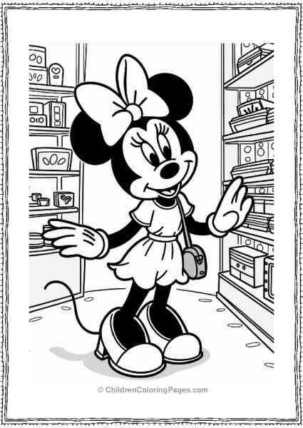 Minnie Mouse Shopping In The 2000s Free PDF Printable