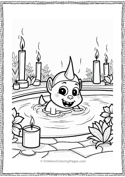 Monster Diving Into The Pool Free PDF Printable