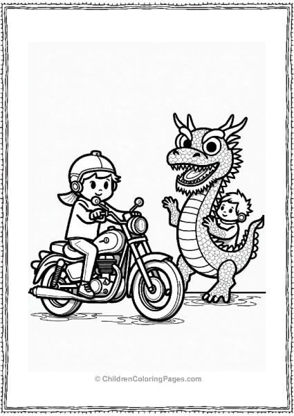 Motorcycle And Dragon Dance Performance Free PDF Printable