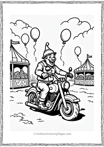 Motorcycle At The Carnival Free PDF Printable