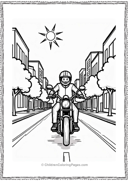 Motorcycle City Ride Free PDF Printable