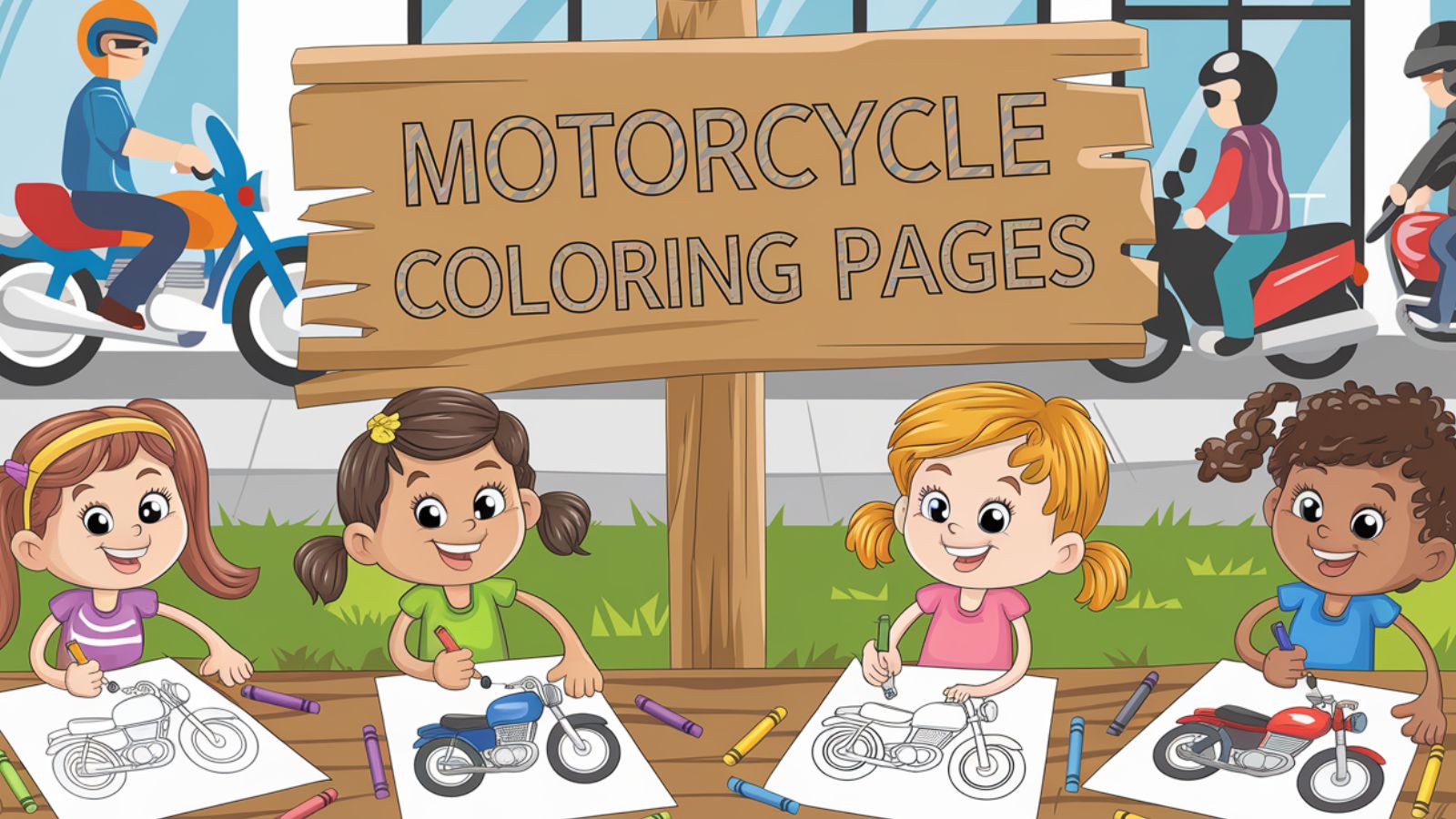 Motorcycle Coloring Pages – Download Free PDF Printables 🛵🏍🦼🏁