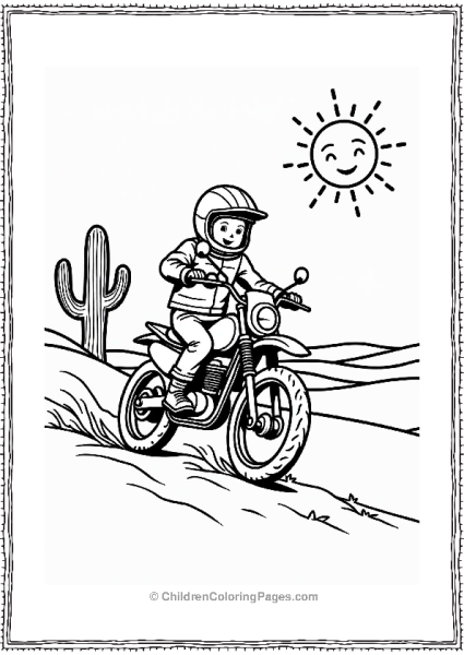 Motorcycle Desert Adventure Free PDF Printable