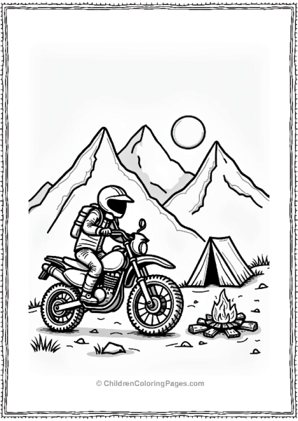 Motorcycle Mountain Adventure Free PDF Printable