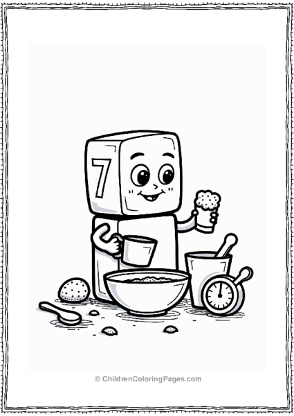 Numberblocks Seven Measuring Ingredients Free PDF Printable