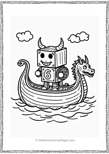 Numberblocks Six On A Viking Ship Free PDF Printable