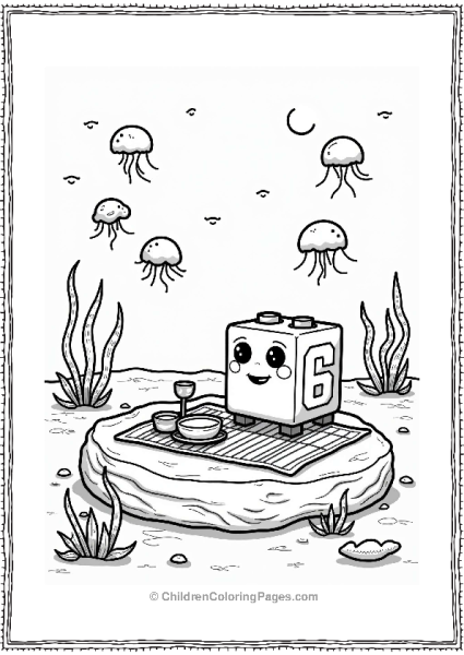 Numberblocks Six’s Underwater Picnic Free PDF Printable