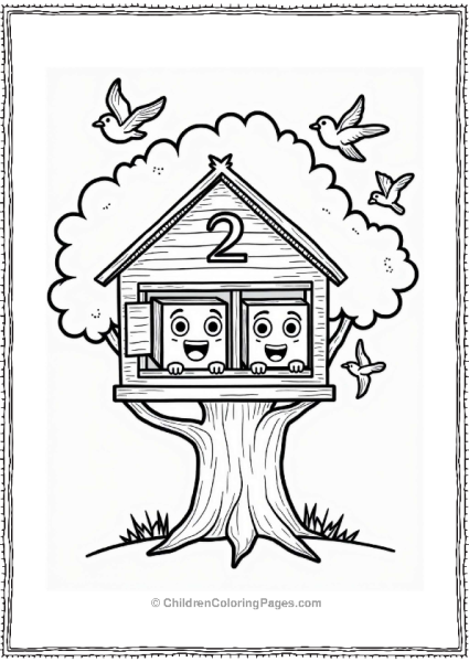 Numberblocks In A Treehouse Free PDF Printable