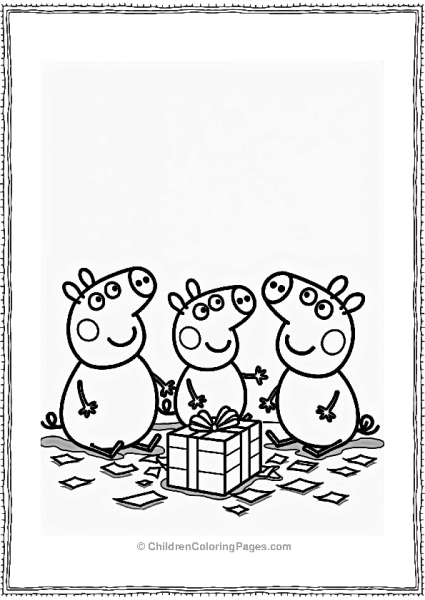 Peppa Pig And Friends Opening Presents Free PDF Printable