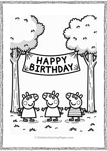 Peppa Pig Birthday Banner Free PDF Printable