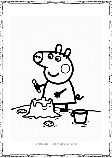 Peppa Pig Building A Sandcastle Free PDF Printable