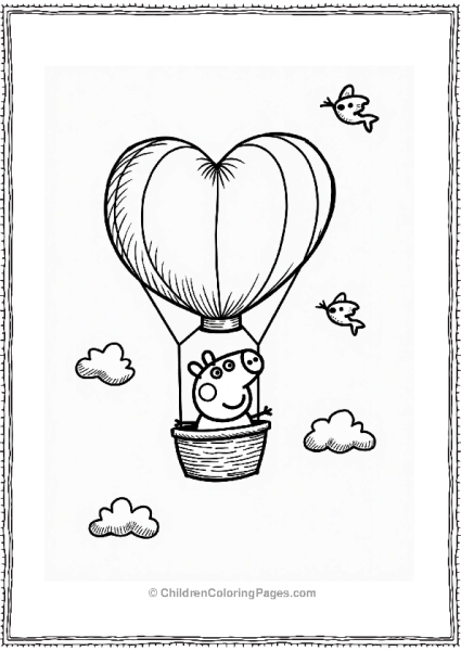 Peppa Pig In A Dream Balloon Free PDF Printable