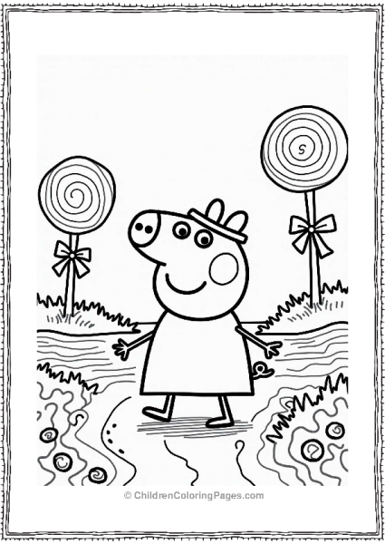 Peppa Pig In A Dreamy Candy Land Free PDF Printable