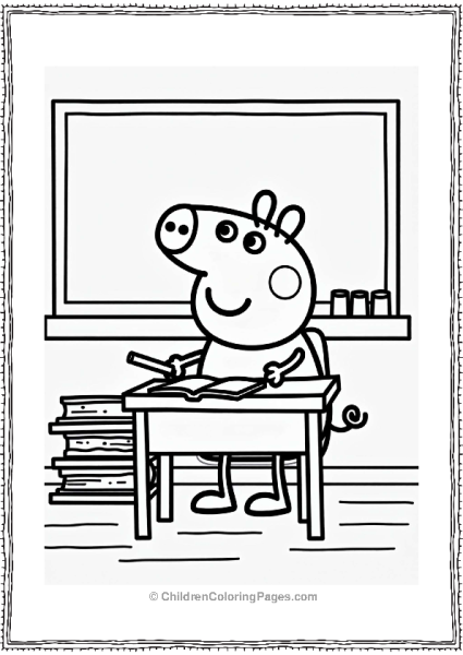 Peppa Pig In The Classroom Free PDF Printable