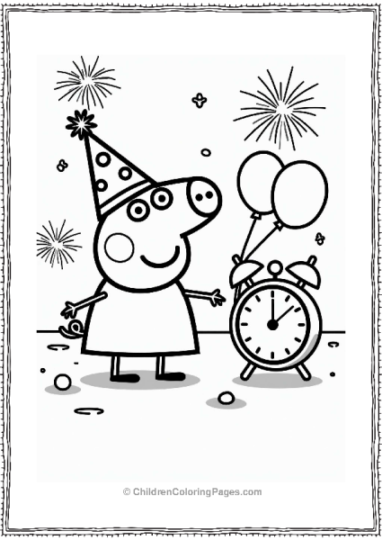 Peppa Pig New Year S Celebration Free PDF Printable